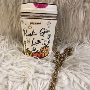 Betsey Johnson Pumpkin Spice Latte Crossbody Bag